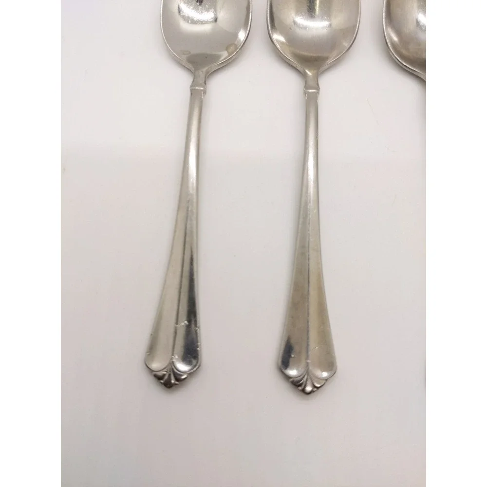 Oneida Juilliard Teaspoons Set of 4 Silver Stainless Steel Flatware 6